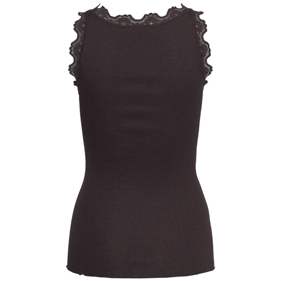 Rosemunde RWBabette Long Lace Top, Ganache